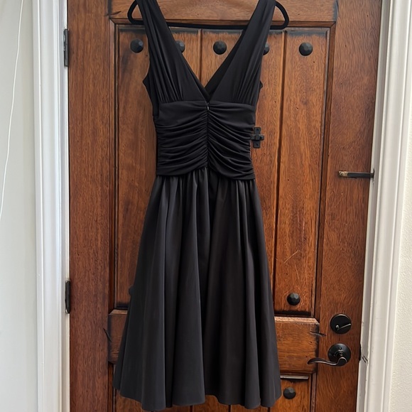 Max & Cleo Semi Formal Black Tulle Fit Flare Dress - Elegant Black Sleeveless - Picture 9 of 16